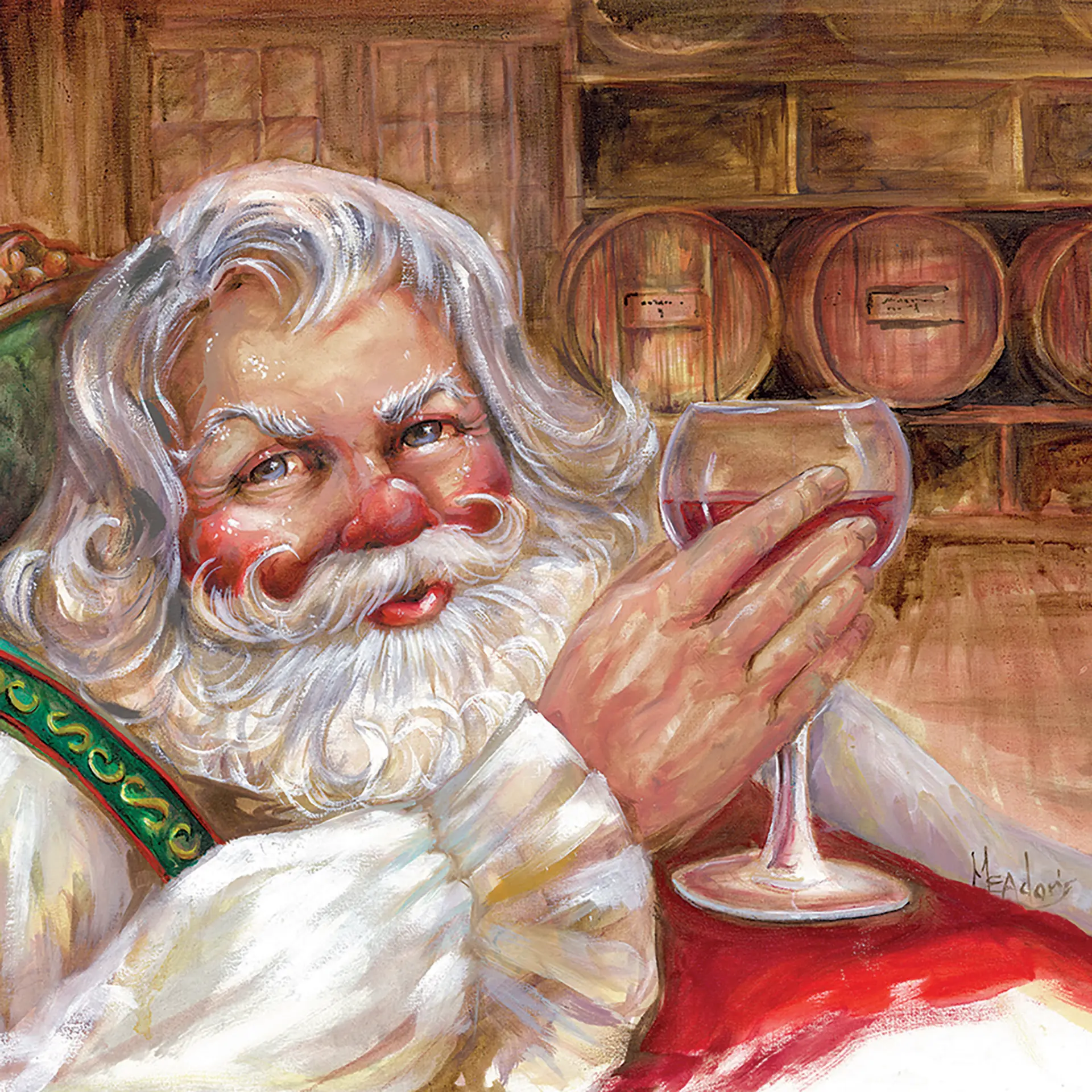 Cheers — Oil on canvas, 24" × 24"