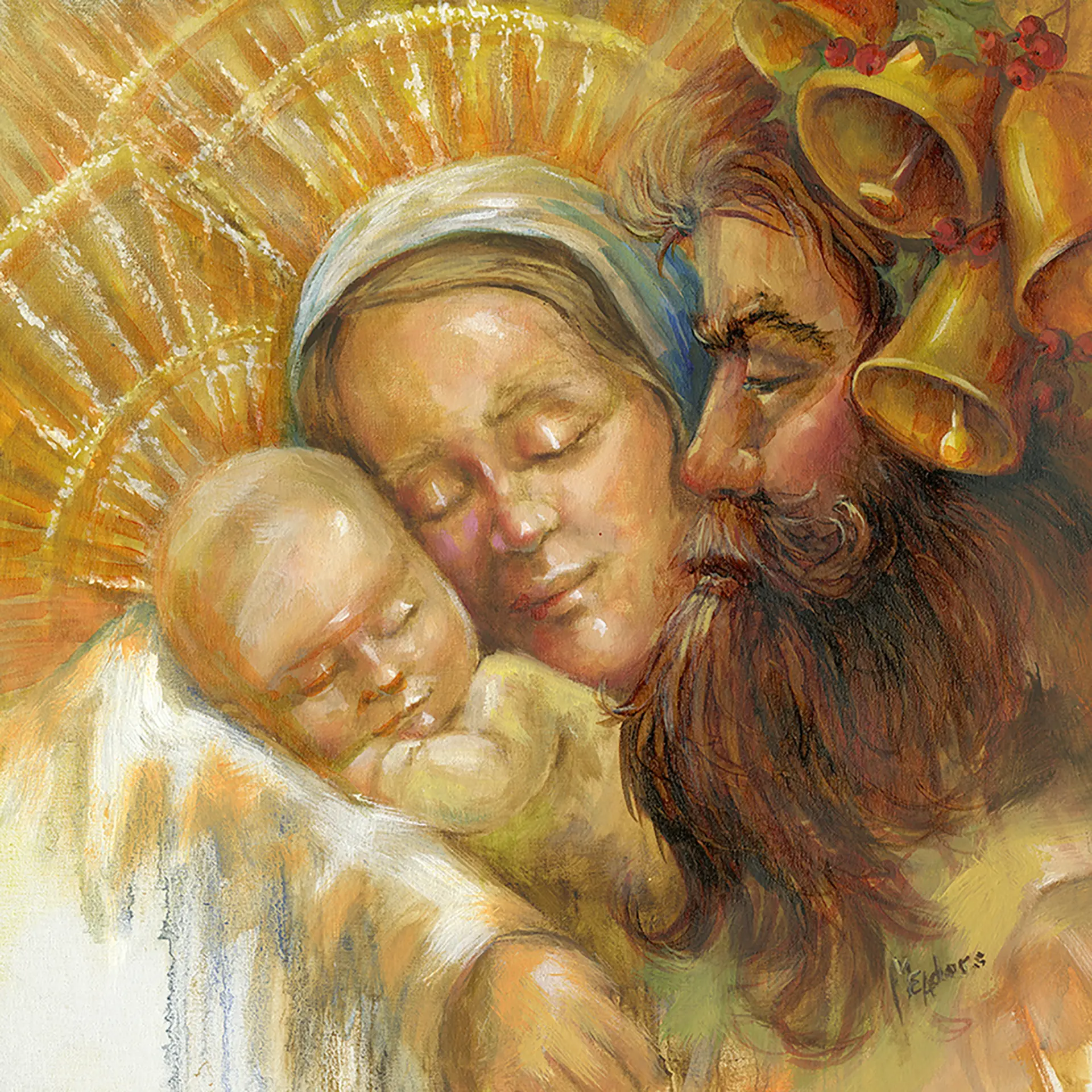 Holy Family — Oil on canvas, 30" × 30"